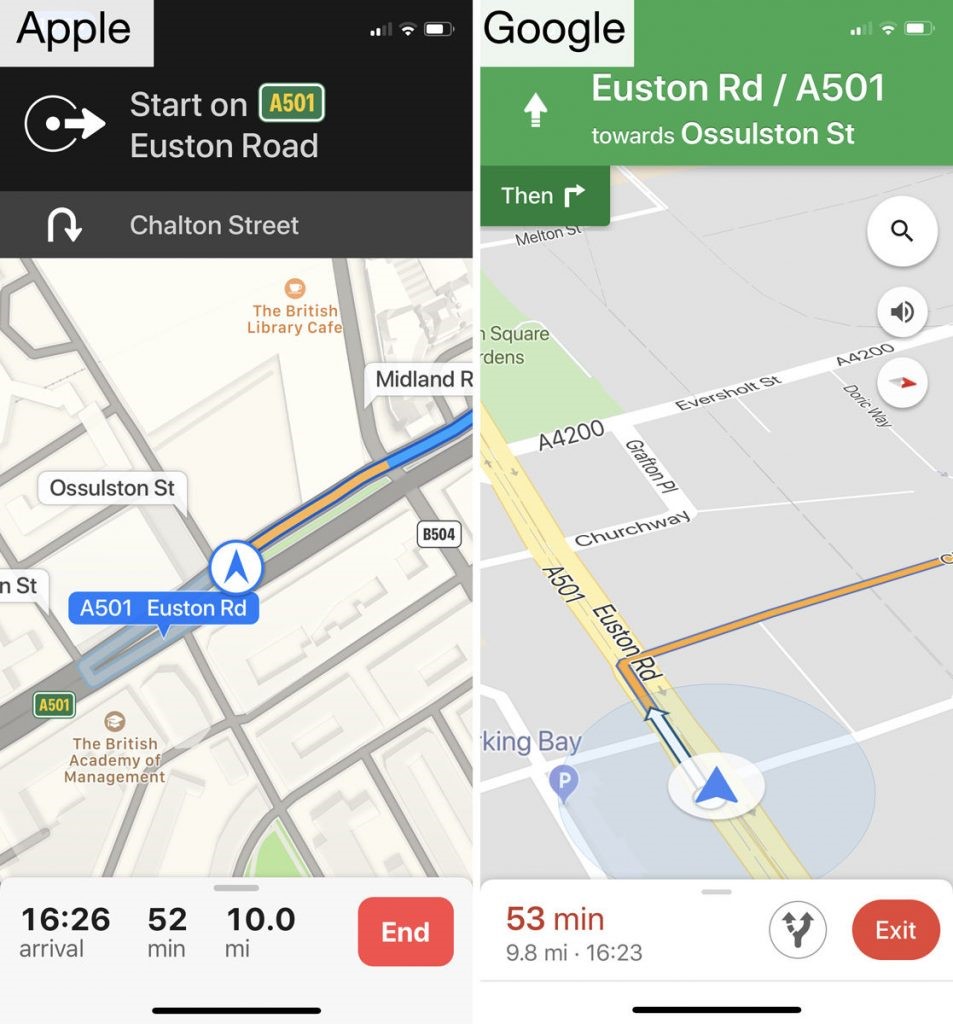 Apple Maps Vs Google Maps 